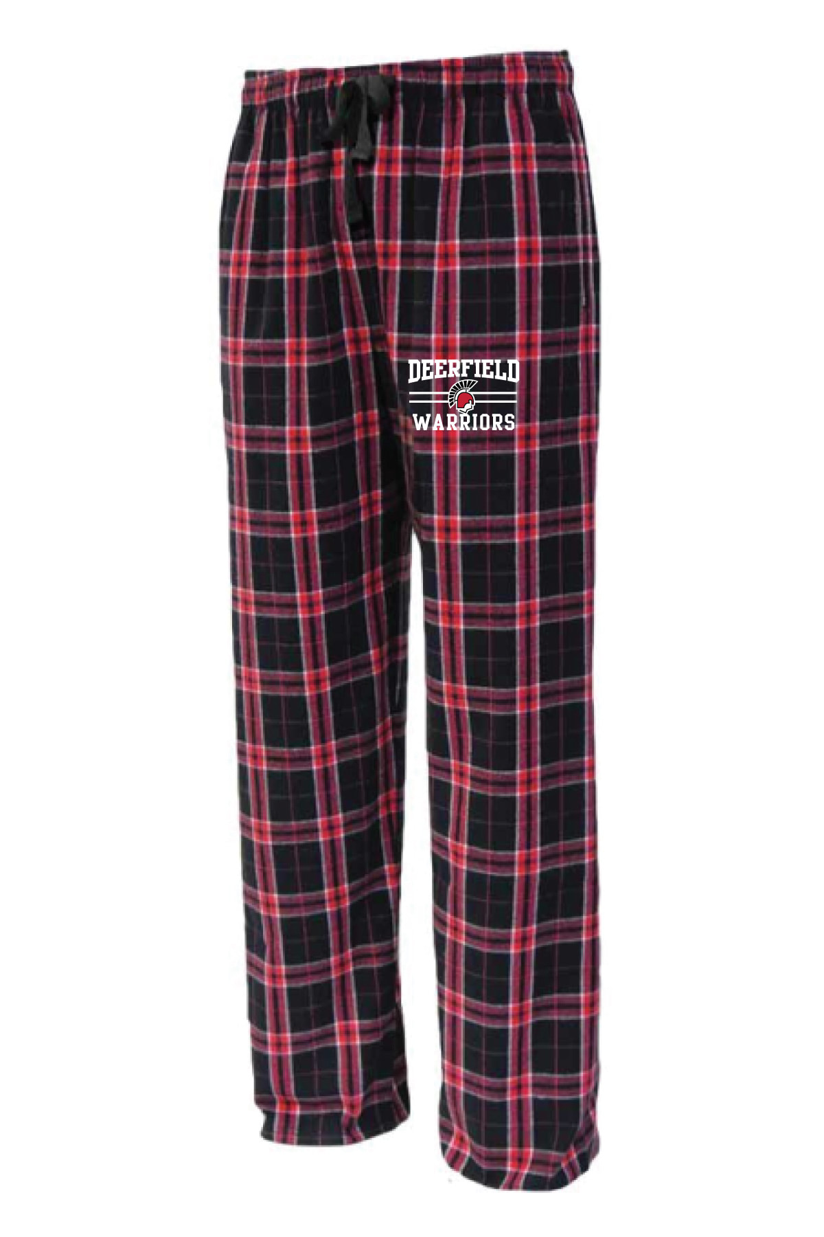 NEW STYLE! Black & Red Flannel PJ Pants w/ embroidered logo